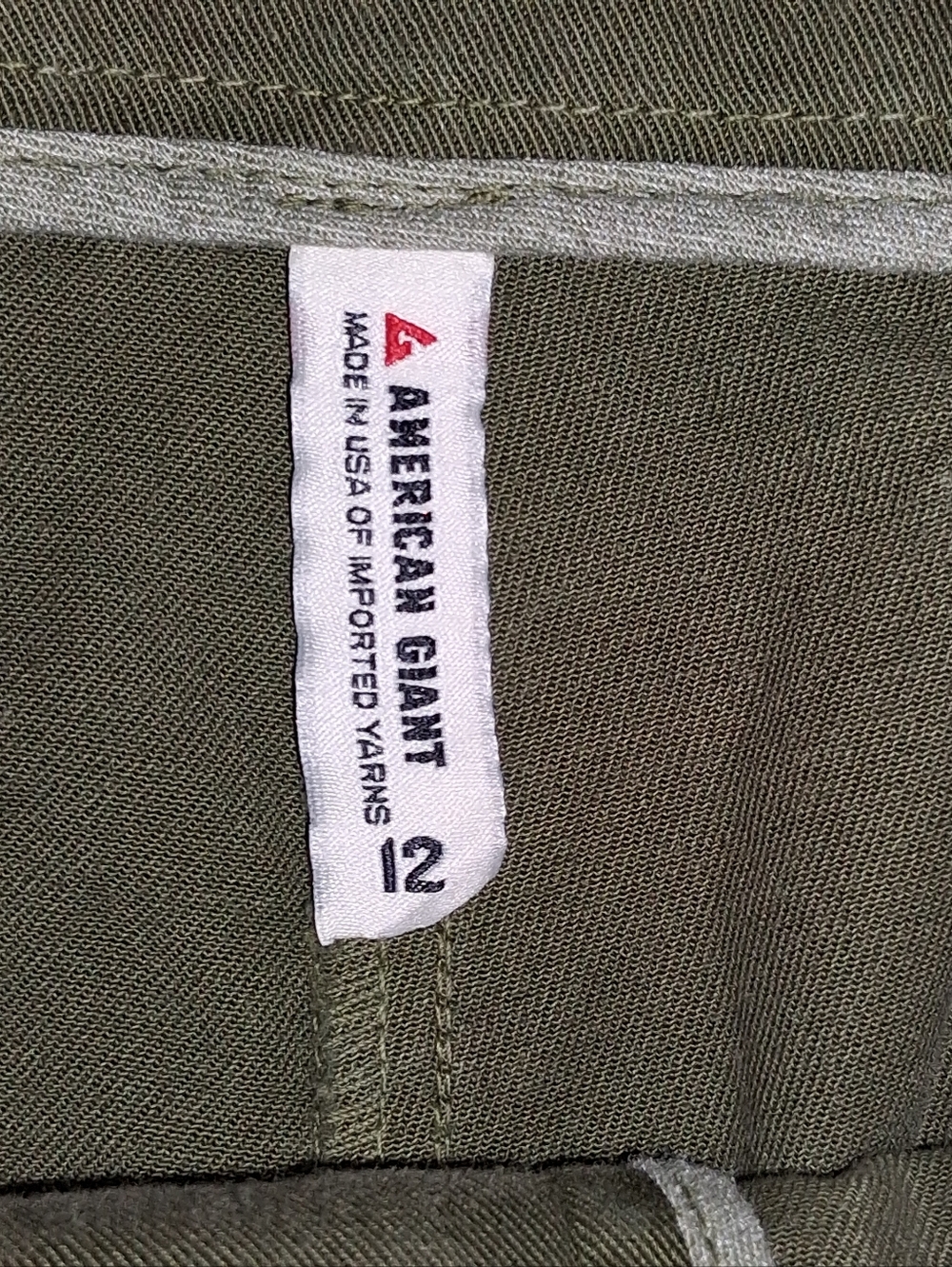 American Giant Sawbuck Chino Pants Sz 12 Moss Green - Picture 4 of 10